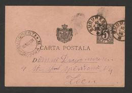 ROMANIA - POSTCARD STATIONERY - 1894. - Other & Unclassified