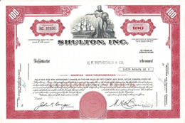 Titre De 1971 - SHULTON INC - Certificat Nominatif De Valeur Américaine - - Perfume & Beauty
