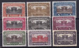 AUSTRIA 1919/21 - MNH/MLH - ANK 284-292 - Complete Set! - Ungebraucht