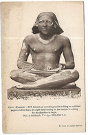 L120D1143 - Egypt - Cairo Museum - N°6 Limestone Crouching Scribe ... - Cairo