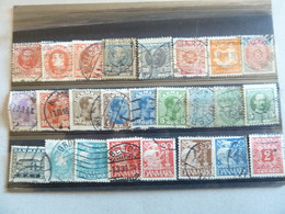 DANEMARK LOT DE 25 TIMBRES ANCIENS TOUS DIFFERENTS - Gebraucht