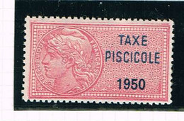 Taxe Piscicole - 1950 - Neuf Sans Charniere - Numéros Bleus Au Verso - TTB - Zegels