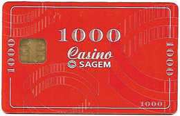 @+ Carte à Puce Demonstration Sagem - Casino 1000 - Cartes De Salon Et Démonstration