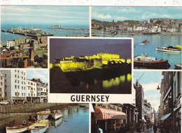 ROYAUME UNI. ILES DE LA MANCHE. GUERNSEY. MULTIVUES.ST PETER PORT. THE HARBOUR. HIGH STREET. THE FLOODIT. + TEXTE - Guernsey