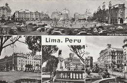 Peru Lima 1959 Plaza San Martin Hotel Bolivar General San Martin Edivficio Boza - Pérou