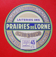 Etiquette De Fromage - Camenbert - Laiterie Des Prairies De L'Orne, Le Mesle - 11,3 Cm - Neuve - Fromage