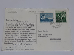 Timbres Type " Elisabeth II " De Mauritius - Ile Maurice Envoyée Vers Altersheim .. Lot120 . - Mauritius (...-1967)