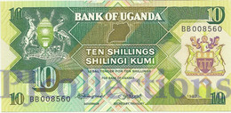 UGANDA 10 SHILLINGS 1987 PICK 28 UNC - Oeganda