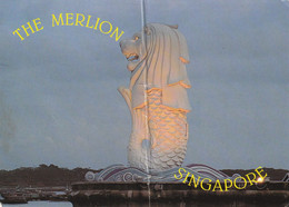 Singapore The Merlion Guarding The Waterfront Hong Kong Stamp - Singapour