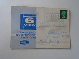D193524 SOUTHPORT LETTER CARD 6 VIEW COLOR  Ca 1960   PU 1970  Liverpool Cancel Sent To Hungary - Southport