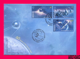 KYRGYZSTAN 2017 Space Age 60th Anniversary Mi KEP72-74 FDC - Asien