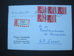 1967 , 30 Pfg. Brandenburger Tor Auf Einschreiben Aus  OBERHAUSEN - Covers & Documents