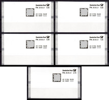 Deutschland Bund Test Poststation Nr. 002B ATM Tastensatz Inland Postfrisch Automatenmarken Selbstklebend Matrixcode - Automatenmarken
