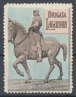 Brigata Lagunari Venice Venezia SOLDIER KNIGHT HORSE WW1 World War Military Label Cinderella Vignette 1914 ITALY - Propagande De Guerre