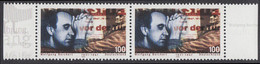 !a! GERMANY 1996 Mi. 1858 MNH Horiz.PAIR W/ Right & Left Margins (b) -Wolfgang Borchert - Unused Stamps