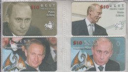 RUSSIA PRESIDENT VLADIMIR PUTIN ZODIAC HOROSCOPE LIBRA 4 PHONE CARDS - Personnages