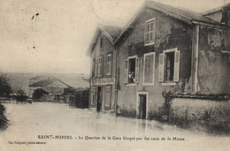 Saint Mihiel - Le Quartier De La Gare Bloqué Par Eaux De La Meuse - Buvette De La Gare - Crue - Saint Mihiel