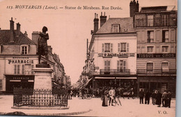 Montargis - Place - Rue Dorée - Statue De Mirabeau - Droguerie Pharmacie - Grand Bazar Du Loiret - Montargis