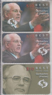 USSR PRESIDENT MIKHAIL GORBACHEV ZODIAC HOROSCOPE PISCES 3 PHONE CARDS - Personnages