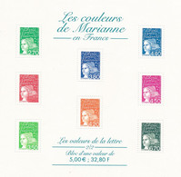 FRANCE - BLOC FEUILLET LES COULEURS DE MARIANNE EN FRANCS LES COULEURS DE LA LETTRE N° 42 NEUF** SANS CHARNIERE - 2001 - Ungebraucht
