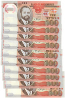 Mozambique 10x 100 Meticais 2011 UNC - Mozambico