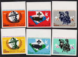 MANAMA 1967 World Scout Jamboree IDAHO USA, Scouting Scouts Gold & Silver Foil Embossed IMPERF Complete Set Of 6v. MNH - Manama