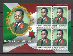Burundi 2012 Presidents - Bagaza Jean-Baptiste MS MNH - Unused Stamps