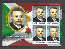 Burundi 2012 Presidents - Rwagasore Louis MS MNH - Unused Stamps