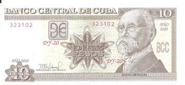 CUBA 10 PESO 2020 UNC P 117 V - Cuba