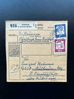 GERMANY 1963 PARCEL CARD AFFALTRACH TO AULHAUSEN 14-11-1963 DUITSLAND DEUTSCHLAND - Covers & Documents