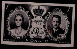 MONACO 1956 WEDDING OF PRINCE RAINIER III STAMP IMPERF PROOF MI No 561 MNH VF!! - Variétés