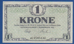 DENMARK - P.12g – 1 Krone 1921 AXF Serie 2D 2585133 - Denmark