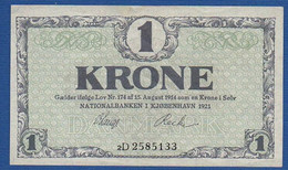 DENMARK - P.12g – 1 Krone 1921 AXF Serie 2D 2585133 - Danimarca
