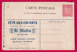 N°129 NSG PERFORE LM LE MATIN PARIS FETE DES ENFANTS 19 JUIN 1904 LETTRE COVER - Lettres & Documents