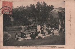 TAHITI - Marché De Papeete - Vente De La Paille Pour Chapeaux - Gauthier - Carte Postale Ancienne - Tahiti