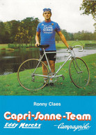 CARTE CYCLISME RONNY CLAES TEAM CAPRI SONNE 1982 - Cycling