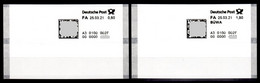 Deutschland Bund Test Poststation Nr. 002F ATM Satz Ohne / Mit Zudruck BÜWA Xx Automatenmarken Selbstklebend Matrixcode - Automatenmarken
