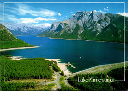 Canada Banff National Park Aerial View Lake Minnewanka - Banff