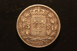 France - 5 Francs 1828 T Nantes Charles X 8436 - 5 Francs