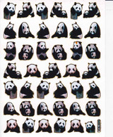 Panda Bär Tiere Aufkleber Metallic Look / Bear Sticker 13x10 Cm ST301 - Scrapbooking