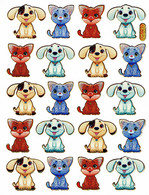 Hund Welpen Tiere Aufkleber Metallic Look / Dog Puppy Animal Sticker 13x10 Cm ST367 - Scrapbooking