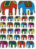 Elefant Tiere Aufkleber Metallic Look /  Elephant Animal Sticker 13x10 Cm ST430 - Scrapbooking