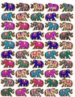 Elefant Tiere Aufkleber Metallic Look /  Elephant Animal Sticker 13x10 Cm ST509 - Scrapbooking