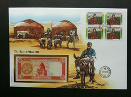 Turkmenistan Livestock 1994 Goat Ram Horse Farm Animal FDC (banknote Cover) - Turkmenistan