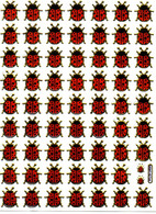 Marienkäfer Tiere Aufkleber Metallic Look / Lady Bug Animal Sticker 13x10 Cm ST337 - Scrapbooking