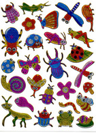 Käfer Insekten Tiere Aufkleber Metallic Look / Bug Insects Animal Sticker 13x10 Cm ST535 - Scrapbooking