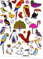 Flammingo Vögel Tiere Aufkleber Metallic Look / Parrot Animal Sticker 13x10 Cm ST370 - Scrapbooking