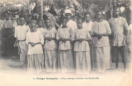 CONGO FRANCAIS  - BRAZZAVILLE - CINQ MENAGES CHRETIENS - Brazzaville