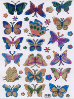 Schmetterling Tiere Aufkleber Metallic Look / Butterfly Animal Sticker 13x10 Cm ST105 - Scrapbooking