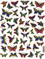 Schmetterling Tiere Aufkleber Metallic Look / Butterfly Animal Sticker 13x10 Cm ST315 - Scrapbooking